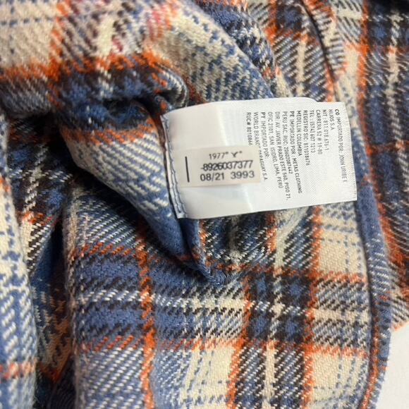 American Eagle Flannel Jacket Mens Shacket Grunge Skater Med 90s Y2K Outdoor - Picture 9 of 11